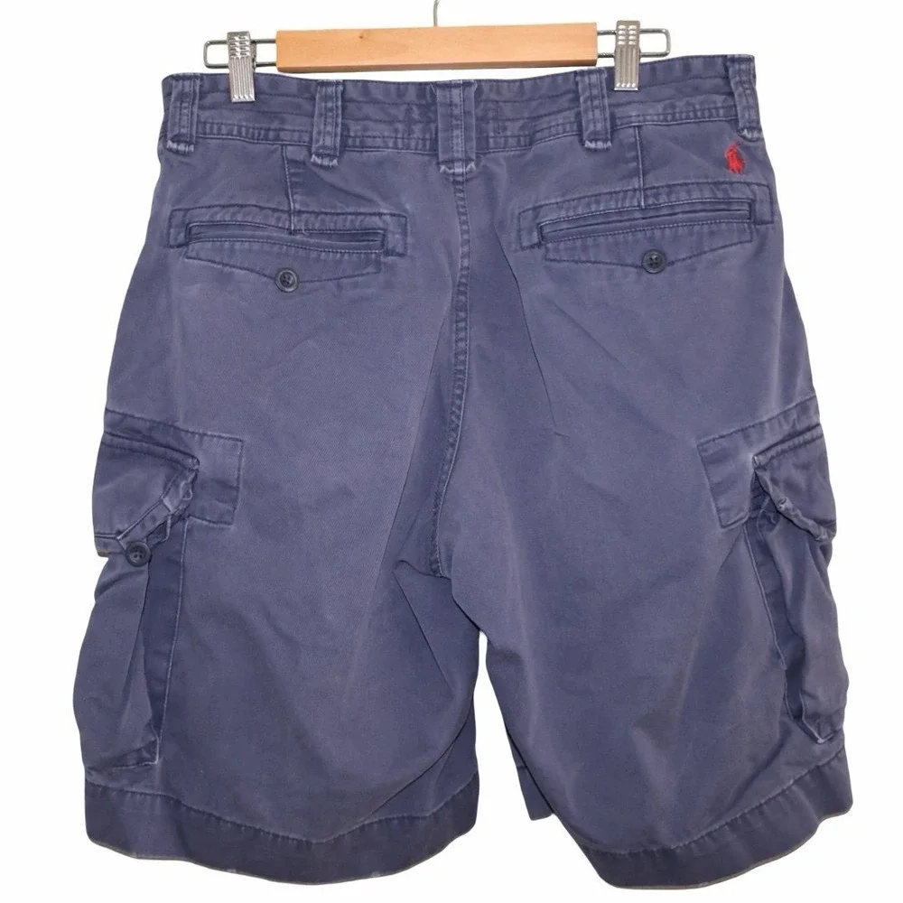 Y2K Polo Ralph Lauren men's navy blue cargo shorts‎ Classic chino 34